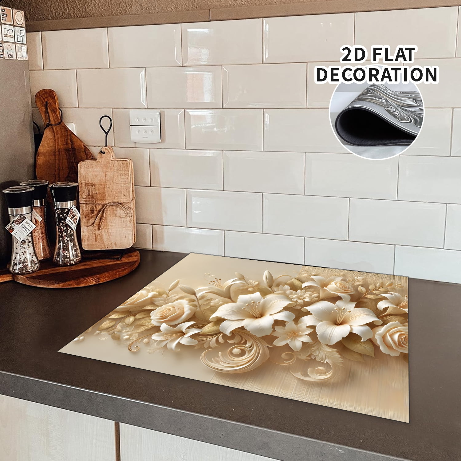 Multi-Design Stove Top Cover for Glass/Electric Stoves - 3-in-1 Heat-Resistant Protector Mat, Non-Slip Drying Rack 28"x20" Glass Cooktop Covers, Kitchen Flat Electric Stove Top Covers