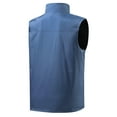 thumbnail image 3 of BiZtdJrK Men Lightweight Softshell Vest Big and Tall Windproof Reversible Sleeveless Running Vest for Travel Hiking Golf Limited Time Sales Of The Day Blue XXXXXL, 3 of 5