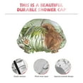 thumbnail image 4 of Yiaed Watercolor African Animals Wildlife Print Reusable Shower Cap & Bath Cap & Lined, Oversized Waterproof Shower Caps Designed for all Hair Lengths, 4 of 7