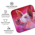 thumbnail image 4 of Kll Square Drink Coasters Set Of 4,Pu Leather Absorbent Coasters Set Decorative Coffee Cup Coasters Housewarming Gift For Home Decor-Pink Pig, 4 of 9