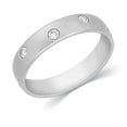 thumbnail image 2 of CARATS FOR YOU Diamond Scatter Inlay Wedding Band in 14K White Gold ( 1/4cttw, I2-I3 Clarity, I-J Color), Ring Size-5.5, 2 of 5