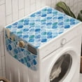 thumbnail image 1 of Moroccan Washing Machine Organizer, Oriental Style Mosaic Pattern in Watercolor Paint Retro Style Artwork Print, Anti-slip Fabric Top Cover for Washer and Dryer, Pale Blue, by Ambesonne, 1 of 1