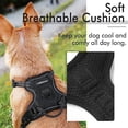thumbnail image 3 of rabbitgoo No-Pull Pet Harness with 2 Leash Clips  Adjustable Soft Padded  Reflective No-Choke Pet Oxford Vest with Easy Control Handle for Large Dogs  Pink  L, 3 of 9