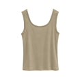thumbnail image 5 of JIANLAI Women Ribbed Sleeveless Tank Top, Crew Neck Casual Basic Knit, Lightweight Summer Undershirt, 5 of 6