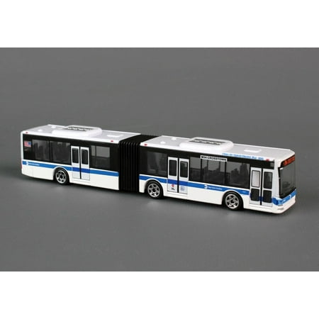 MTA Articulated Bus Small, White - RealToy RT8452 - Plastic Model Replica