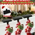 thumbnail image 6 of Yalumo Set of 4 Christmas Stocking Holders for Mantle, Heavy Duty Black Metal Stocking Hangers for Mantel, Low Profile Weighted Xmas Hooks for Fireplace, Counter, Window Christmas Party Decor, 6 of 7
