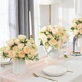 thumbnail image 5 of Dalrosia 4PCS Peonies Artificial Flowers Fake Peony Bouquet for Decoration Faxus Peony Flowers Arrangements Table Centerpieces Wedding Bouquets for Party Home Decoration Indoor, 5 of 8