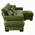 thumbnail image 4 of Super Comfortable Oversized Modular Velvet Sectional Sofa for Living Room (220×80×75cm), 4 of 14