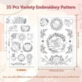 thumbnail image 2 of Water Soluble Embroidery Patterns for Beginners 4 Sheets with 35 Patterns Wash Away Embroidery Pattern Stabilizer for Hand Sewing Lover Women Adults (Best for You with Floral Earth), 2 of 9