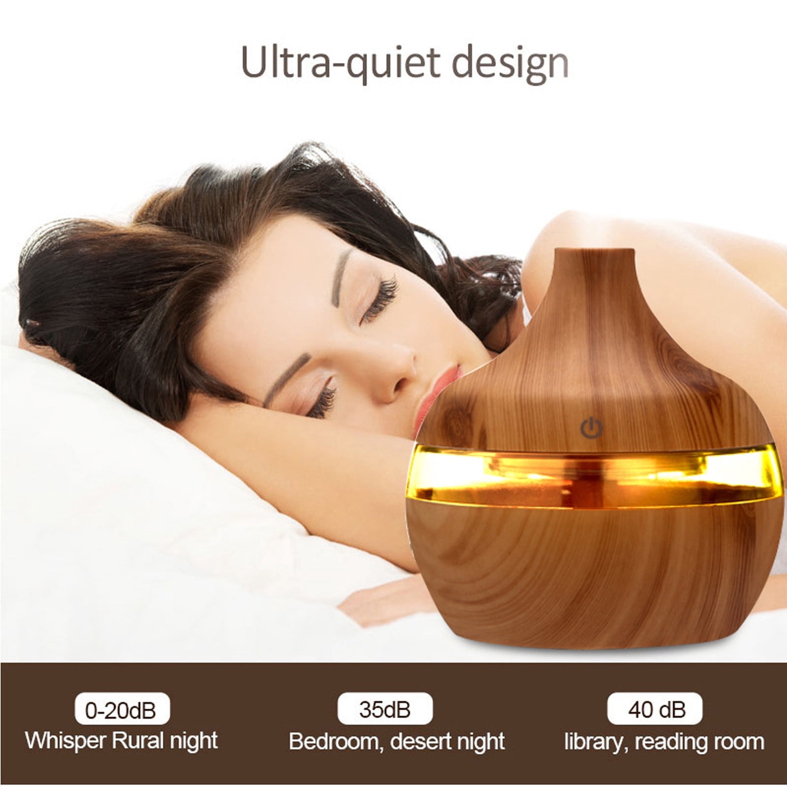 Aroma Diffuser for Essential Oil Large Room Diffusers Set Ultrasonic 300ml,,High Mist Output for Home, Waterless Auto-Off, 7 Color LED Lights Wood Grain Cool Mist Humidifier Ultrasonic Diffusers