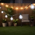 thumbnail image 4 of Northlight LED G50 Globe Christmas String Lights - Pure White - 10' Green Wire - 10ct, 4 of 4