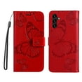thumbnail image 2 of TECH CIRCLE Galaxy A54 5G Wallet Case,Butterfly Embossed PU Leather Flip case Cover Stand Feature with Wrist Strap and Card Holder Protective Phone Case for Samsung Galaxy A54 5G 6.4 inch 2023,Red, 2 of 11
