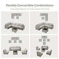 thumbnail image 5 of Opohoro Outdoor Sectional Furniture Set 12-Piece Gray Rattan Wicker Conversation Sofa Set with Glass Top Tables, 5 of 14