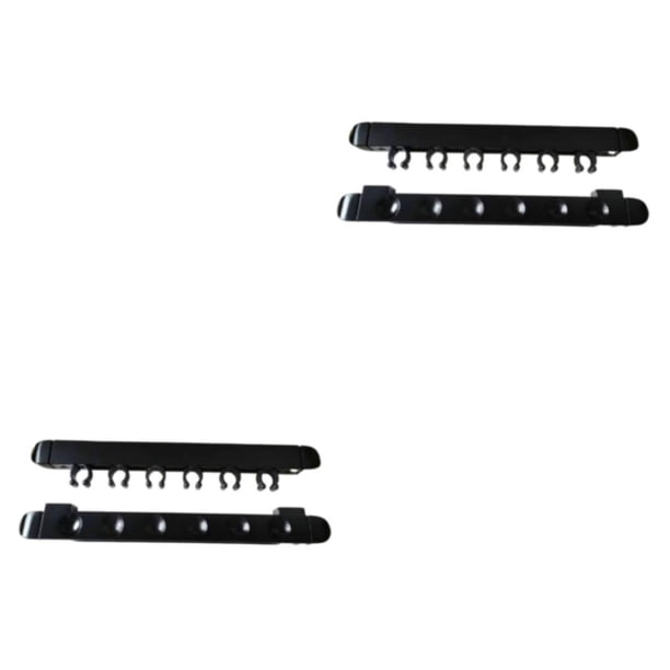 Estante para tacos de billar Yuarrent 6 Clips soporte Negro 2piezas