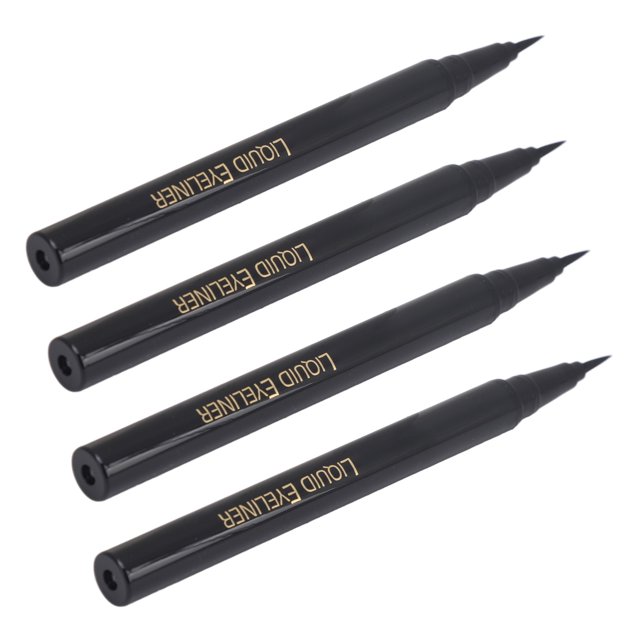 Bolígrafo negro delineador de ojos, delinoador de ojos de secado rápido resistente a las manchas pluma 4pcs para maquillaje de ojos
