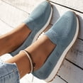thumbnail image 2 of Domzle Womens Slip On Shoes Lightweight Walking Shoes Anti Slip | Breathable Upper, Memory Foam Insoles, Arch Support, Fit for Walking, Travel, Commute, Gifts Light Blue, 2 of 7