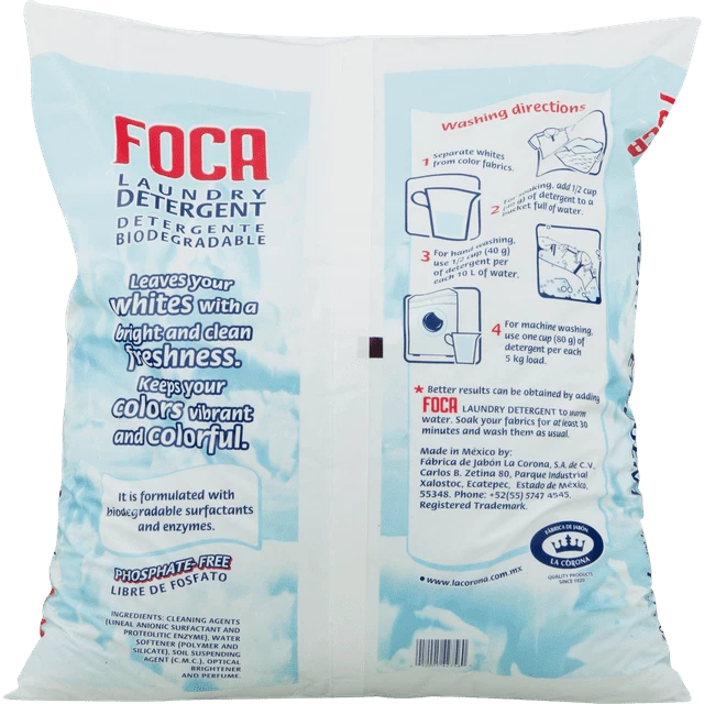 Foca Phosphate Free Laundry Detergent, 176.36 Oz. Usa Free Fast Shipping.