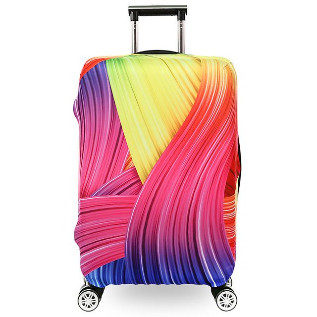 CHAO (color M(21"-24"))Cubierta elástica para maleta Funda protectora para maleta Funda con ruedas para equipaje de poliéster con patrón 3D para maleta de 21-24 pulgadas