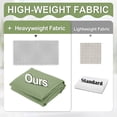 thumbnail image 4 of Vorfor Hookless Shower Curtain with Snap in Liner, Waffle Weave Waterproof Fabric Mesh Mildew Resistant Window Bathroom Curtain, 71" X 75", Green, 4 of 11