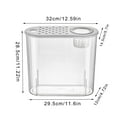thumbnail image 3 of Goldfish Bowl Fish Tank, Plastic Aquarium Home Decor, Clear Desktop Tank, For Living Room Bedroom, Transparent Material, With Green Plant Basket, Water Pump Feed Holes, Unbreakable, Easy To Clean, 3 of 8