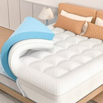 COOLHUT 4" Dual Layer Gel Memory Foam Mattress Topper Twin XL Size, 2-Inch Cooling Gel Memory Foam Plus 2-Inch 100% 400TC Ultra Thick Soft Mattress Pillow Cover, Cool Comfort