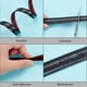 thumbnail image 5 of Moldura autoadhesiva flexible y despegable, tira decorativa más ancha, negra, impermeable, para borde de azulejos de pared, marco de espejo, tira de sellador flexible, 5 of 6
