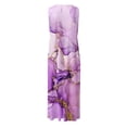 thumbnail image 5 of WILLBEST Robe Évasée Femme Imprimée Col Rond Poches Décontractée Longue Robe Quotidienne, 5 of 5