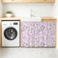 thumbnail image 2 of Pink Purple Spring Floral Small Sink Skirt, Bathroom Vanity Cabinet Adhesive Curtain, Green Botanical Wildflower Blossoms Utility Under Sink Cover Decorative Kitchen Cabinet Curtains 10"x11", 2 of 8