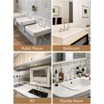 thumbnail image 3 of 8 Inch Widespread Bathroom Sink Faucet with Brushed Nickel , 3 Hole, 2 Handle, Water-Saving &, 3 of 7