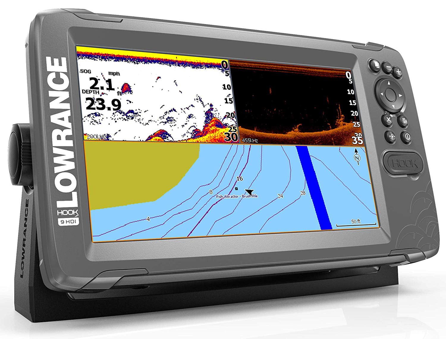 Lowrance HOOK2 9 - 9-inch Fishfinder with SplitShot Transducer and