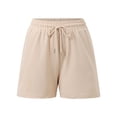thumbnail image 3 of HAIJIE Swim Shorts Women Adjustable Ruched Side Bikini Shorts Womens Shorts Athletic for Girlfriend Women Elastic Waist Embroidered Ruffle Shorts, 3 of 7