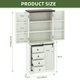 thumbnail image 4 of Uforic Pantry Storage Cabinet with Doors & Drawers, Kitchen Cabinet with Shelves, White, 4 of 8