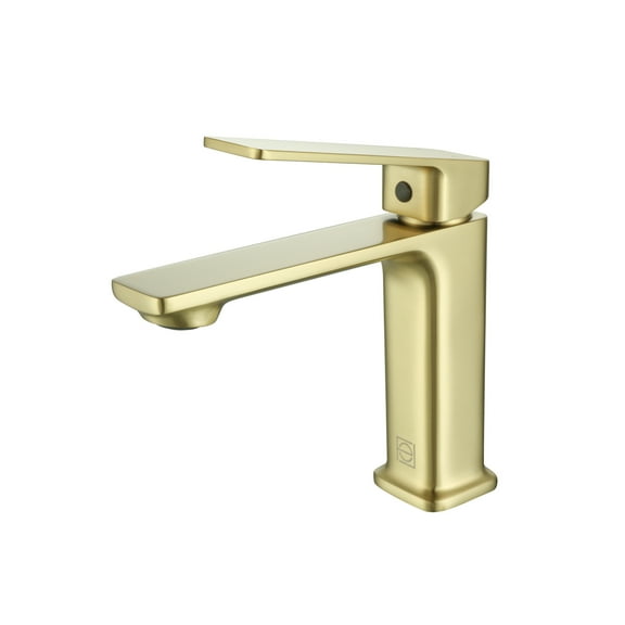 Elegant Lighting Lena Single Hole Single Handle Bathroom Faucet In Brushed Gold