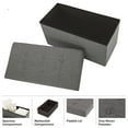 thumbnail image 3 of Lavish Home 30-inch Folding Storage Ottoman with Detachable Bin, Gray, 3 of 10