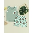 thumbnail image 2 of Bagilaanoe 2pcs Toddler Baby Boy Shorts Set Sleeveless Plaid Tank Tops + Shorts 6M 12M 18M 24M 3T Kids Casual Summer Clothes, 2 of 9