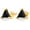 Black Triangle, variant on 18K Gold Plated Stud Earrings For Women, Handmade 925 Sterling Silver Stud Earrings, Small Druzy Lightweight Hypoallergenic Crystal Earrings