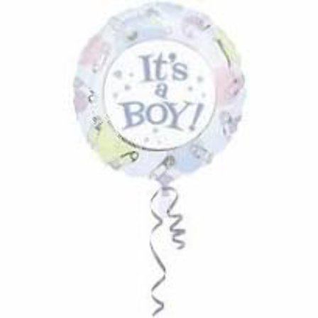 Anagram Foil Balloon 18" It's a Boy Pins and Dots