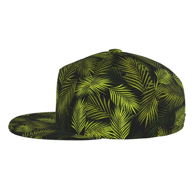 Daiia Tropical Palm Leaves Fern Leaf print Flat Bill Hats  display picture 2