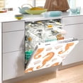 thumbnail image 2 of Yayeee Magnetic Dishwasher Cover for The Front Decoration Home Kitchen Machine Sticker Protector, Orange Seahorse, 2 of 6