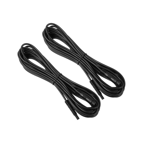Unique Bargains 2 Pcs 4 Pin 19.69ft 600cm Backup Camera Extension Cable Dash Camera Cord Wires Car Rear View Camera