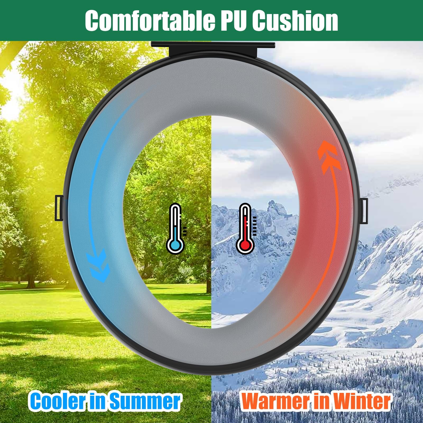 WADEO 5 Gal Bucket Toilet Seat with Cushion, Lid, Storage Bags and Disposable Toilet Bags, for Camping, Hiking, Emergency, Car, Boat, RV