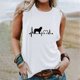 thumbnail image 2 of Verano mujer moda cuello redondo impreso sin mangas casual camisetas sin mangas Fridja gh5234, 2 of 5