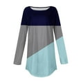 thumbnail image 5 of LAJPXKHY Long Sleeve Shirts for Women Oversized Fall Loose Fitted Tops Casual Color Block Comfy Shirt, 5 of 5