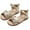 205-Gold, variant on Toddler Girl's Casual Open Toe Princess Flat Summer Sandals (6-12M)