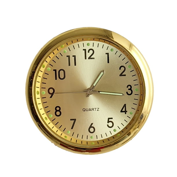Modelo de reloj dorado redondo para muebles de casa de muñecas en miniatura