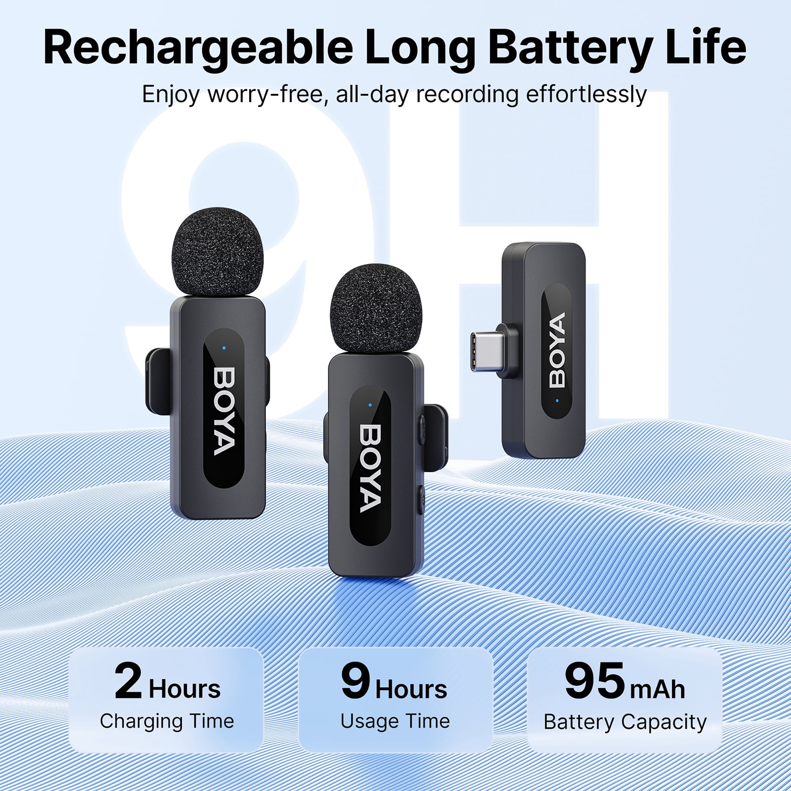 BOYA BY-V20 Wireless Microphone for USB Type-C, for Podcast, ,TikTok Vlogging Recordings, Streaming, YouTube, Facebook