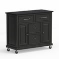 thumbnail image 4 of Glenwillow Home Kitchen Cart in Black with Black Granite Top, 4 of 7