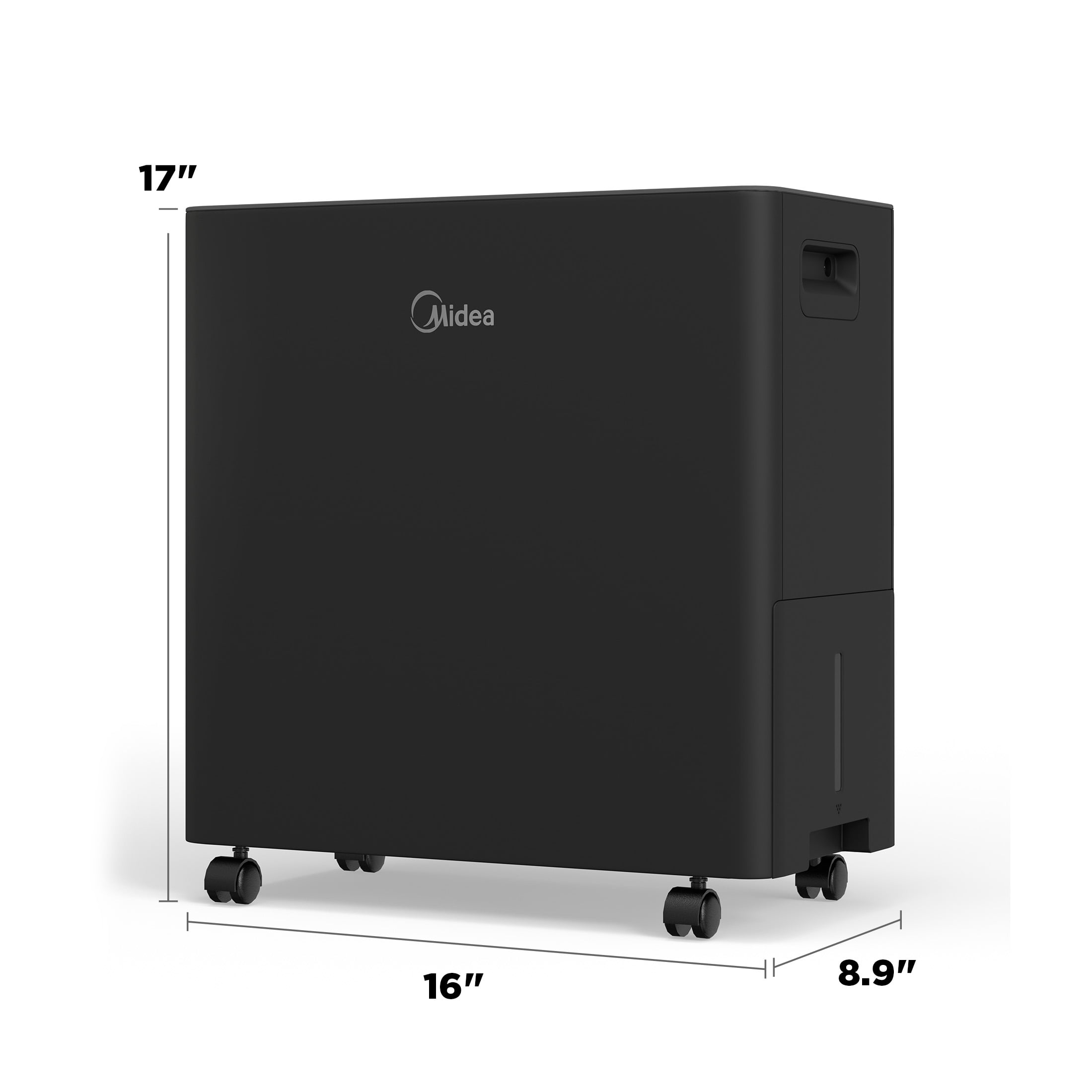 Midea 50 Pint Smart Access Dehumidifier with Built-in Pump, App and Voice Control, 4,500 Sq. ft. Coverage Area, New, MAD50PS1CWBL