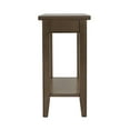 thumbnail image 6 of Leick Home Solid Wood Laurent 12" Narrow End Table with Shelf, Smoke Gray, 6 of 11