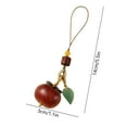 thumbnail image 3 of Brown Woven Persimmon Charm - Car Rearview Mirror, Phone & Bag Decor, Meaningful Accessory, 3 of 6